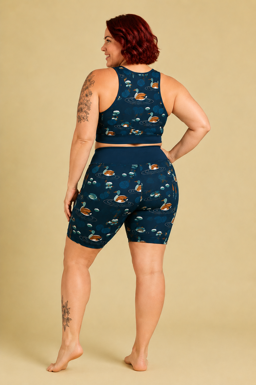 Swimming Ducks Women's Active Shorts