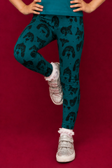 Teal Dogs Children's Active Leggings