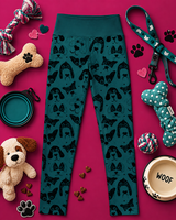 Teal Dogs Children's Active Leggings