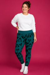 Teal Dogs Women's Activewear Leggings
