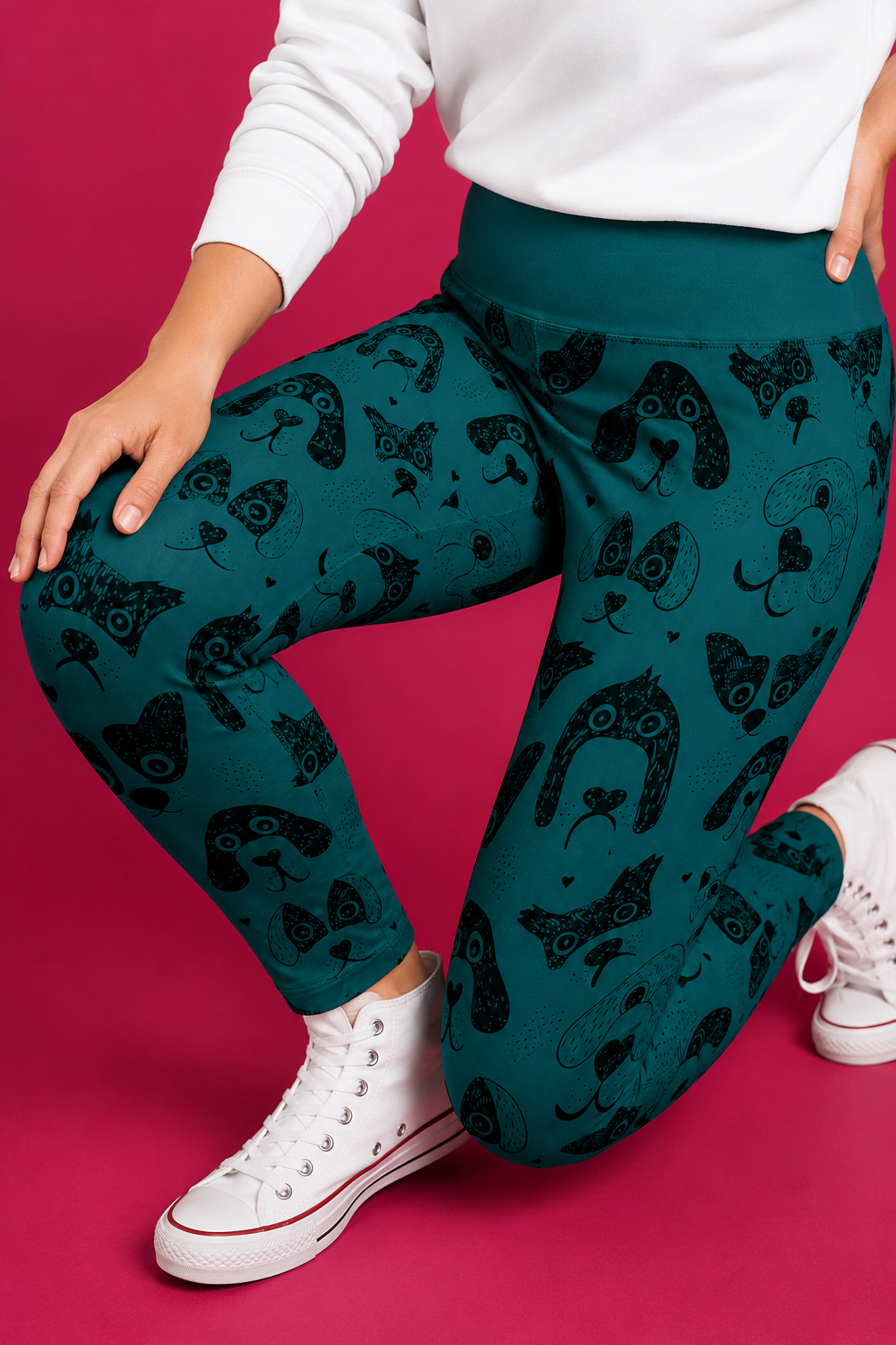Teal Dogs Women's Activewear Leggings