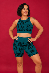 Teal Dogs Women's Active Shorts