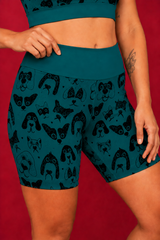 Teal Dogs Women's Active Shorts