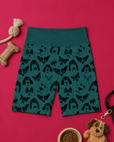 Teal Dogs Women's Active Shorts
