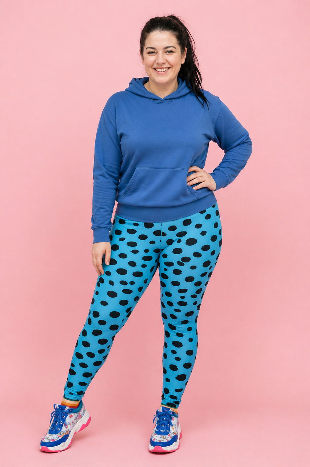 Teal Monochrome Women's Activewear Leggings
