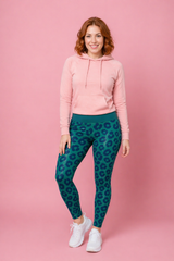 Teal & Navy Leopard Women's Activewear Leggings