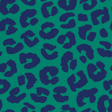 Teal & Navy Leopard Women's Activewear Leggings