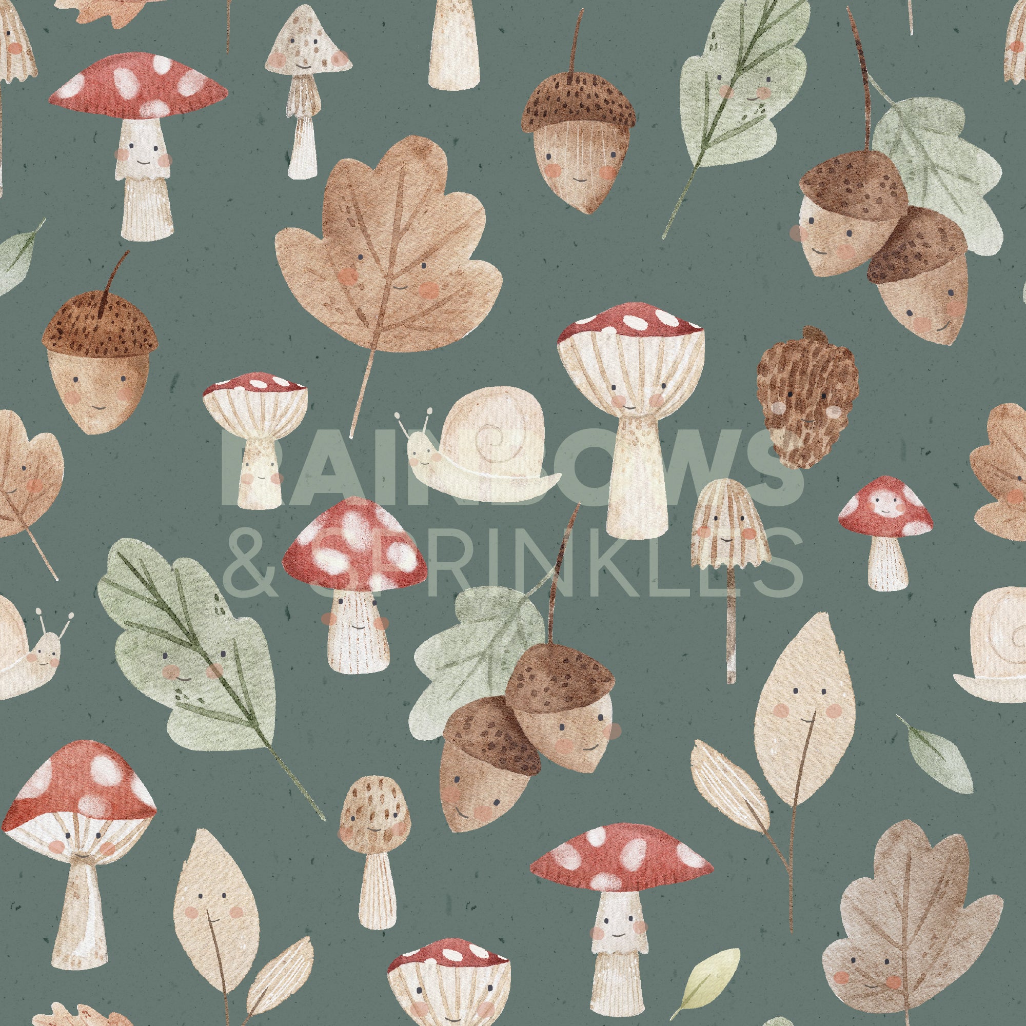 Toadstools & Acorns Sports Bra