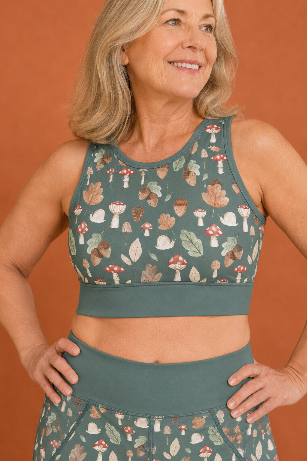 Toadstools & Acorns Sports Bra