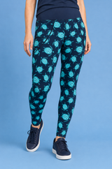 Turquoise Turtles Women's Activewear Leggings
