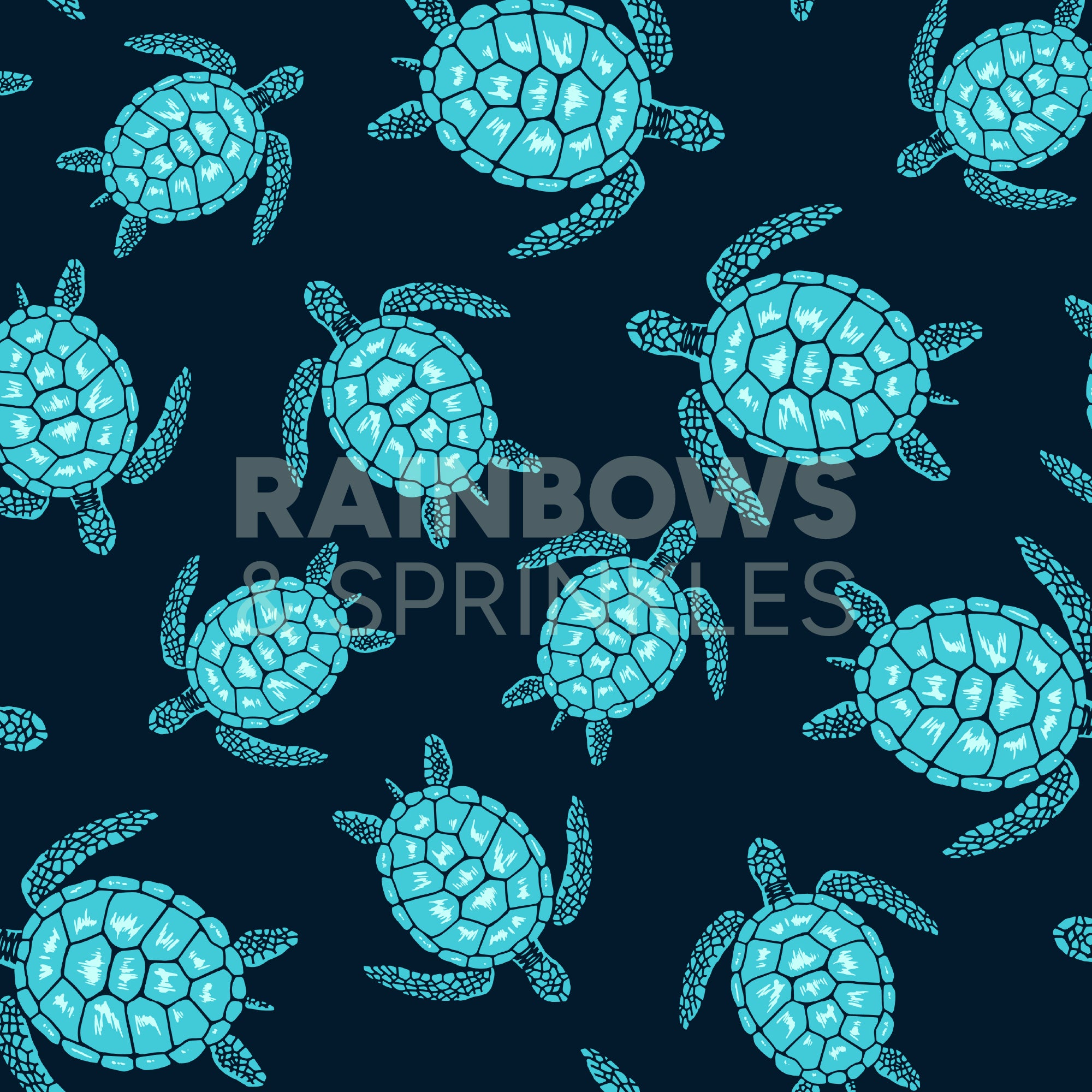 Turquoise Turtles Women's Activewear Leggings