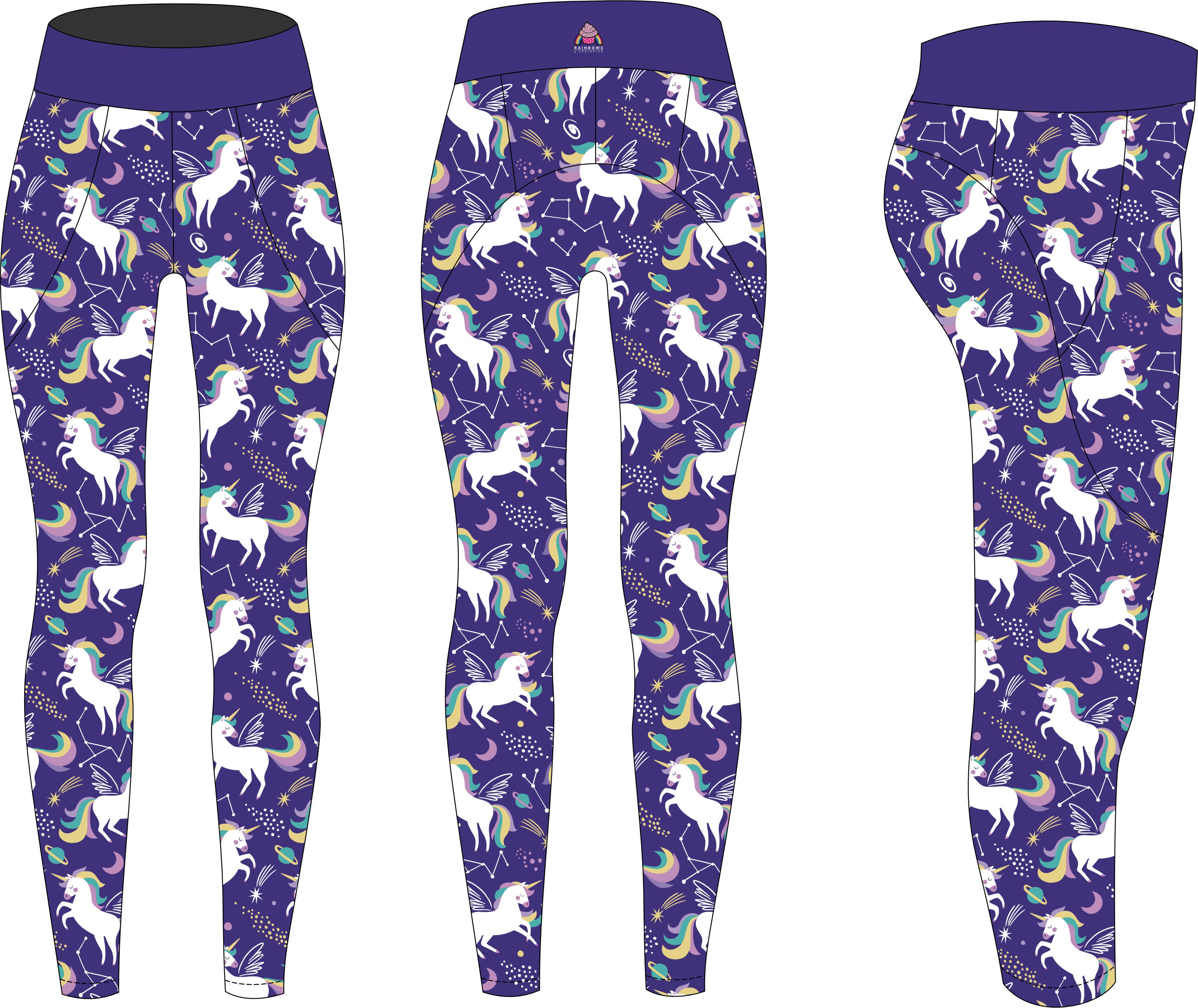 Unicorn Cosmos Women's Activewear Leggings