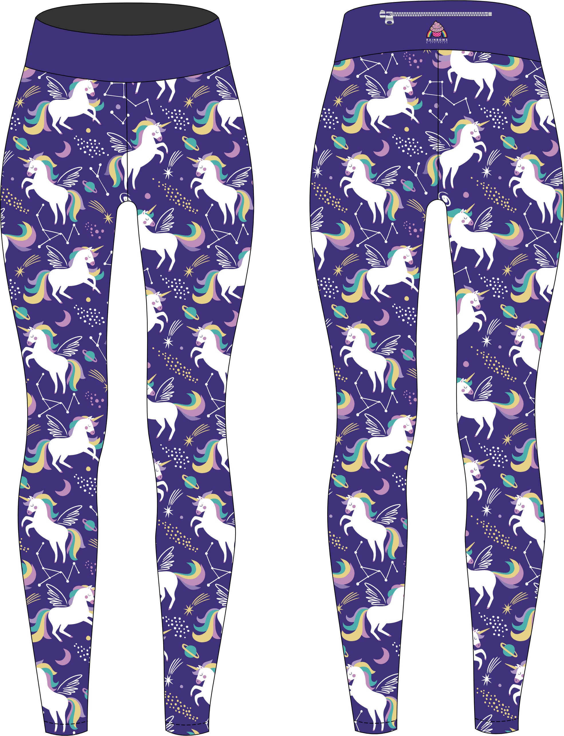Unicorn Cosmos Women's Activewear Leggings