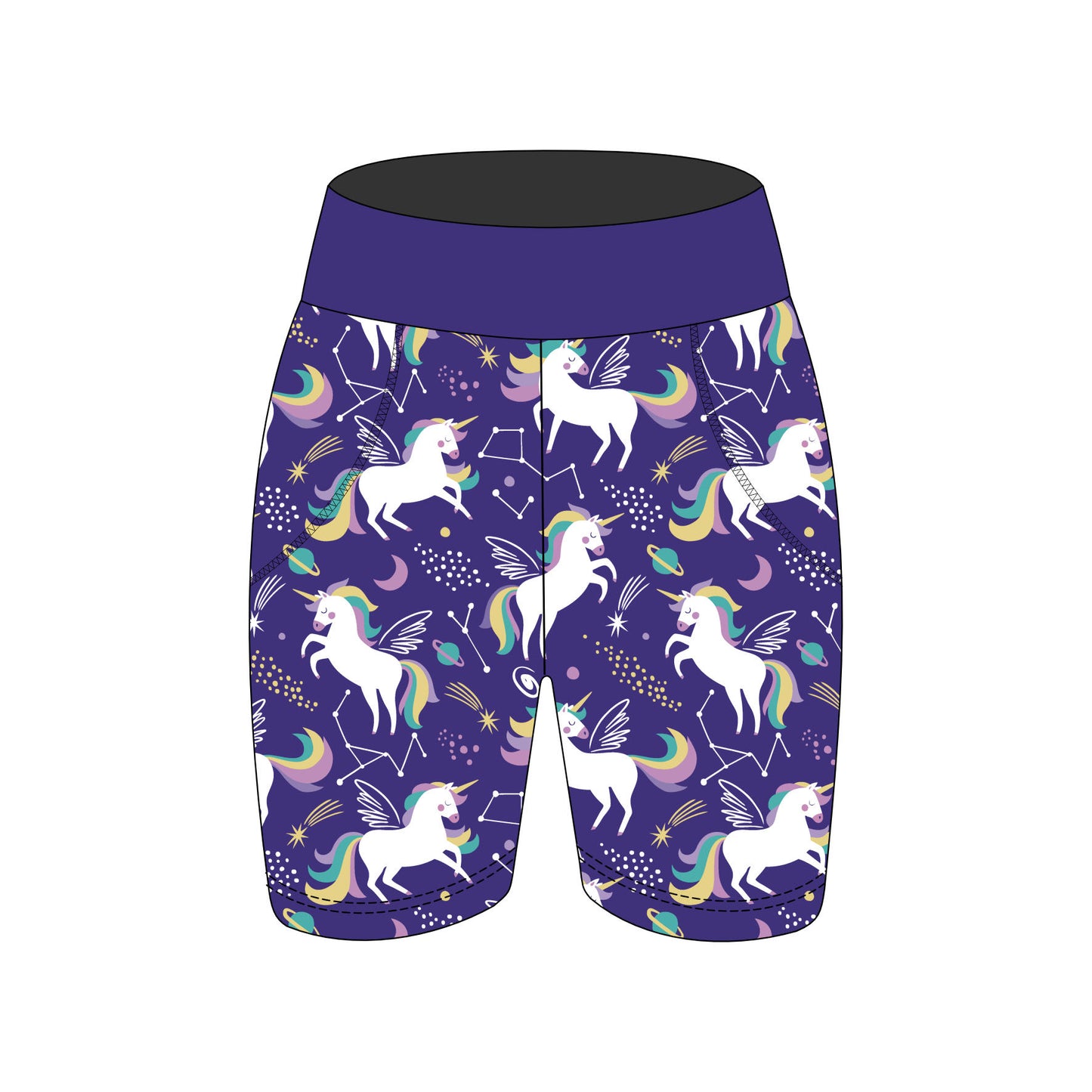 Unicorn Cosmos Women's Active Shorts