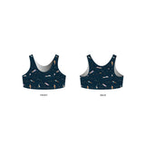 Midnight Wild Swimming Sports Bra