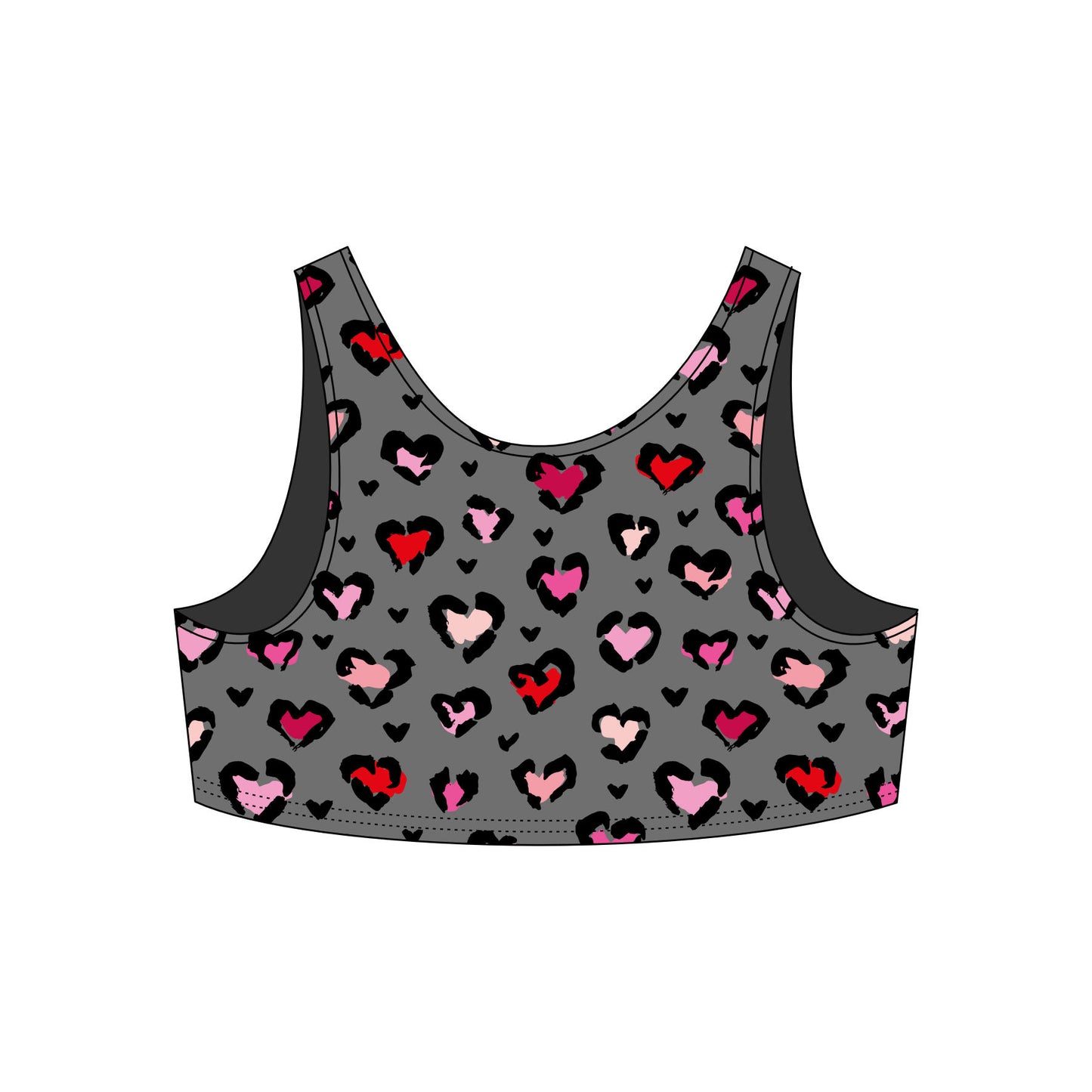 Leopard Hearts Sports Bra