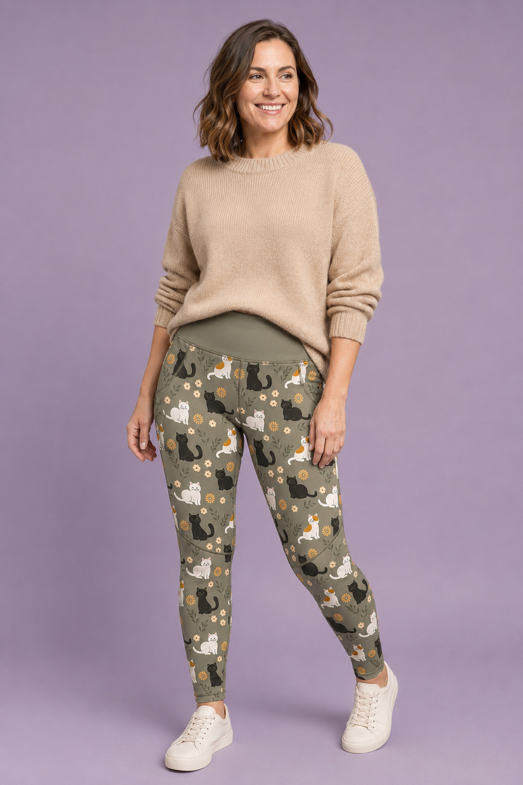 Whiskers & Wildflowers Women's Activewear Leggings