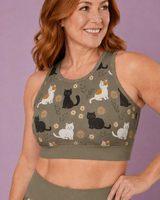 Whiskers & Wildflowers Sports Bra