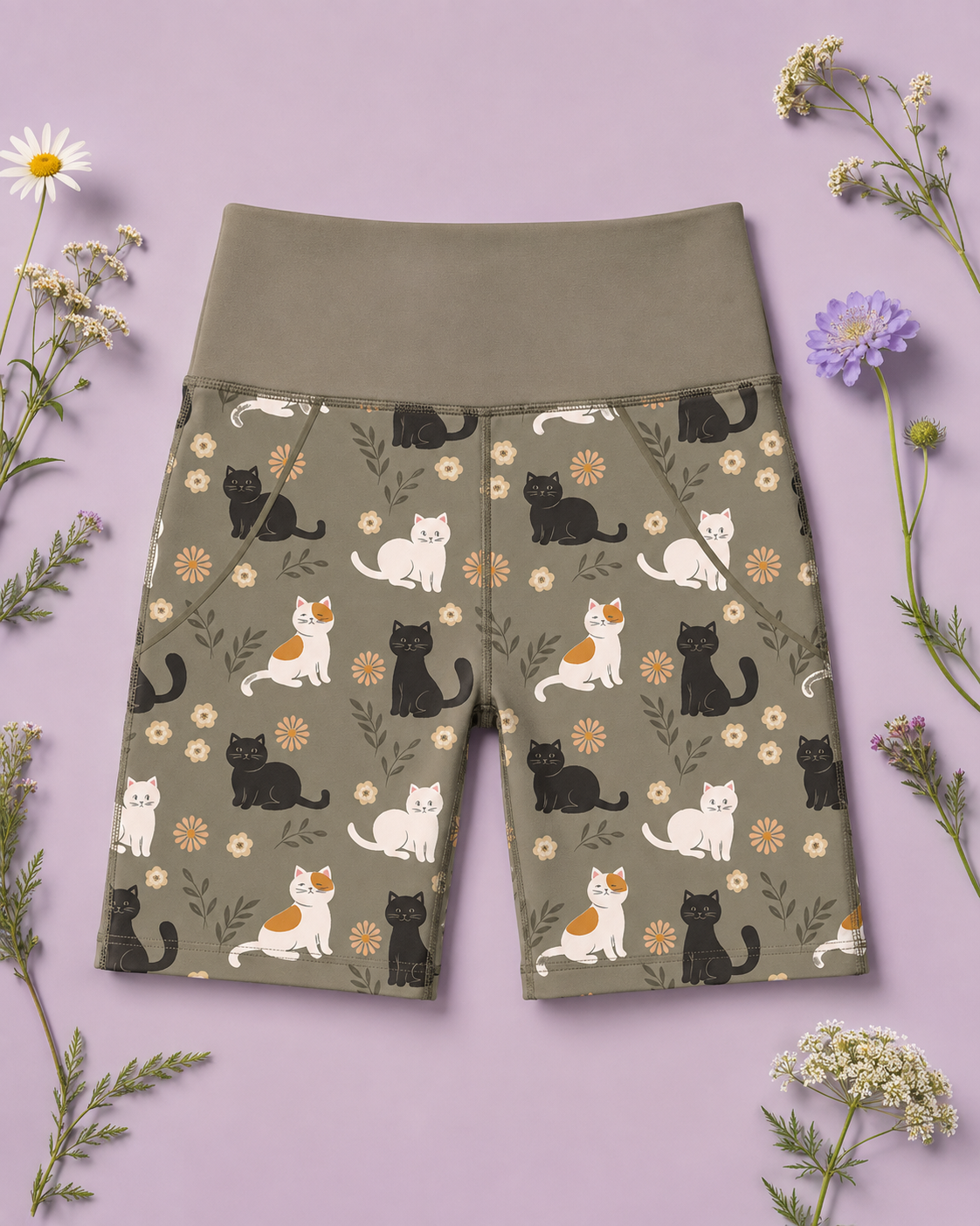 Whiskers & Wildflowers Women's Active Shorts
