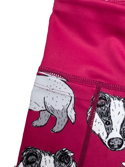 Last Chance - Burgundy Badger Women's Active Shorts - Size 6-8 - 1 x Thigh Pocket