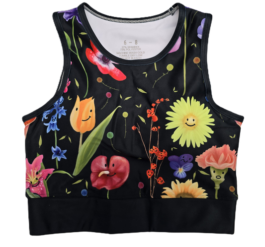 Happy Flowers Sports Bra