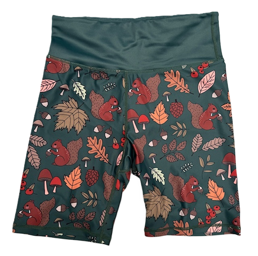 Last Chance - Squirrel Women's Active Shorts - Size 6-8 - Waistband Pocket