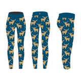 Teal Highland Cow Women's Activewear Leggings