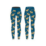 Teal Highland Cow Women's Activewear Leggings