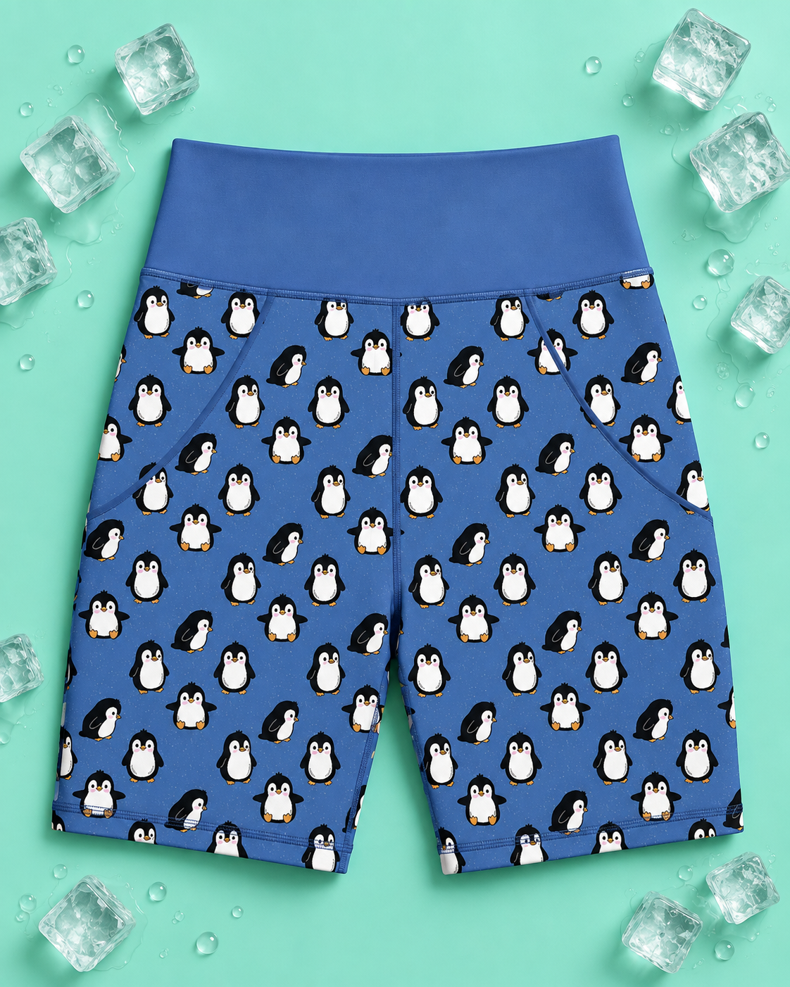 Penguin Party Women's Active Shorts