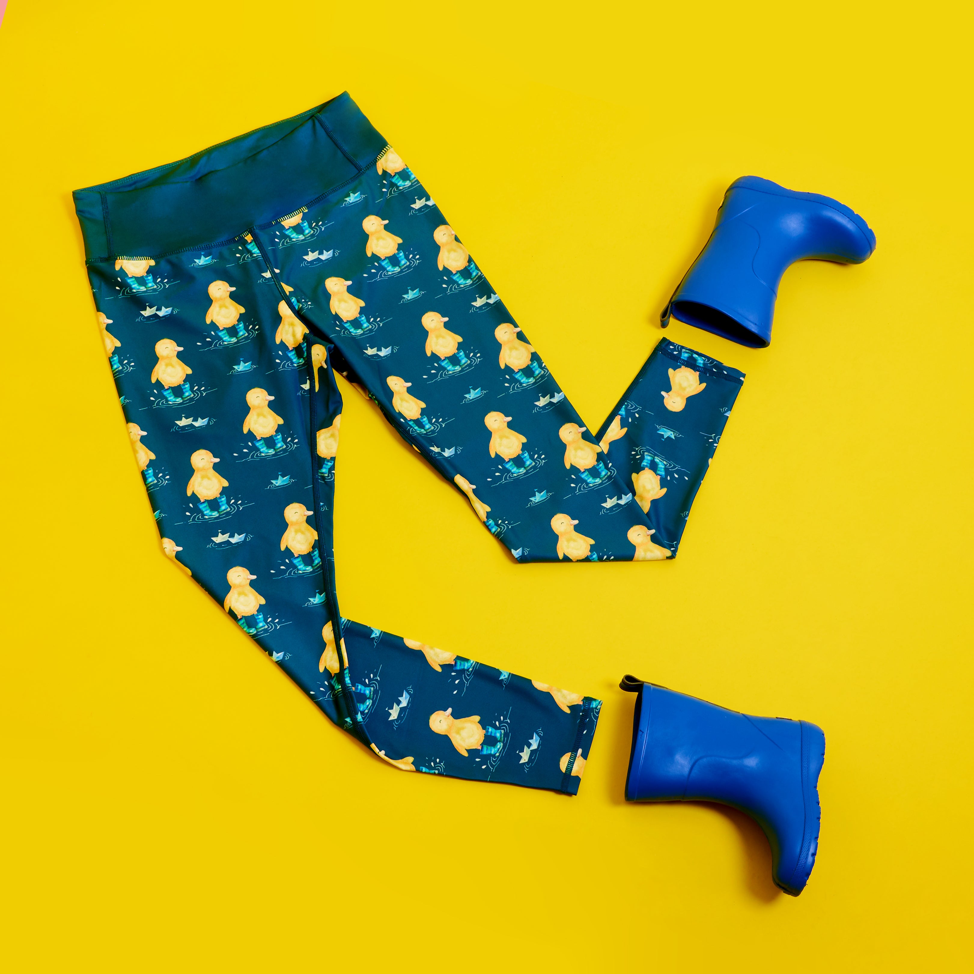 Ducklings in Wellies Women's Activewear Leggings