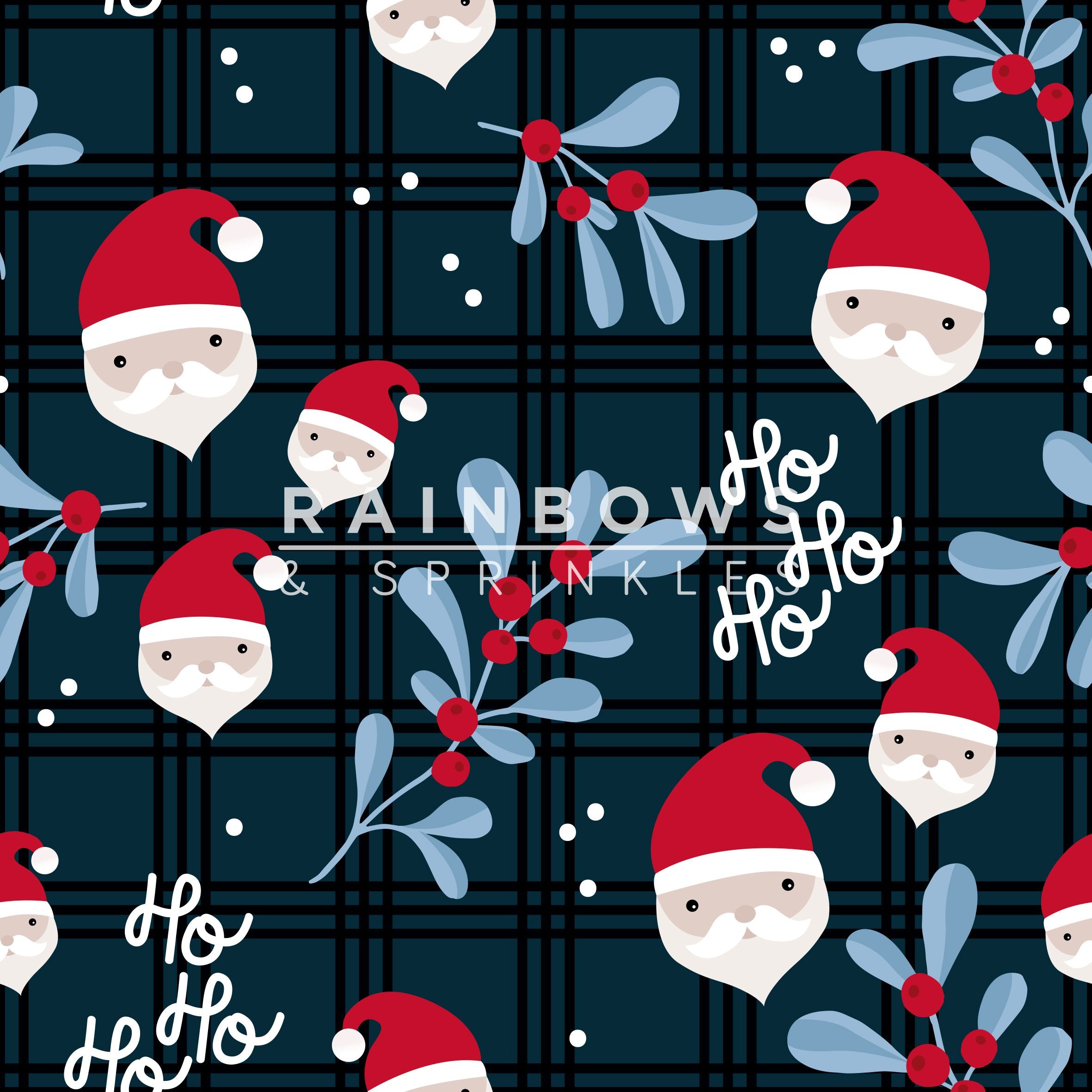Santa Hat & Mistletoe Children's Cotton Jersey Leggings