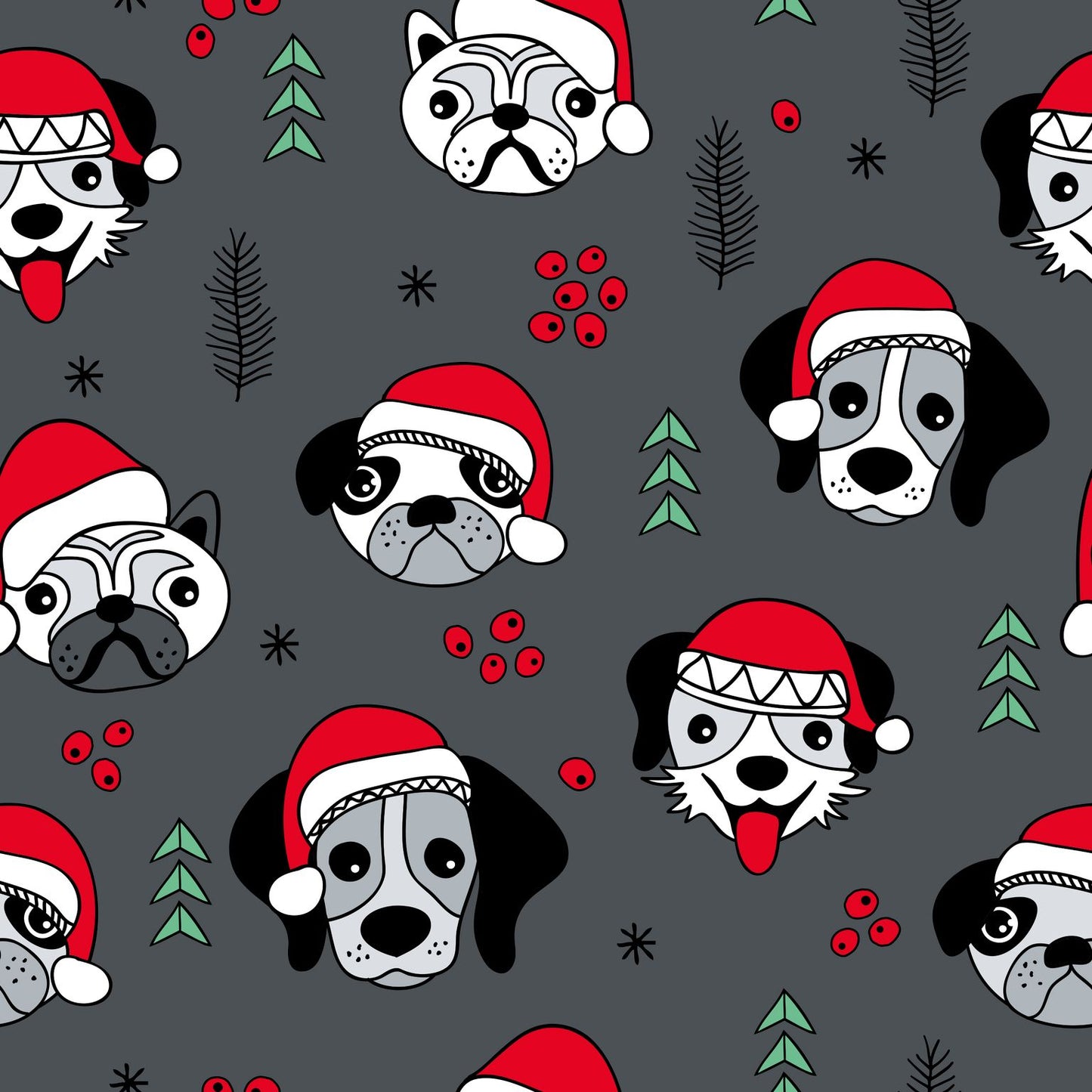 Xmas Dogs Children's Cotton Jersey Leggings