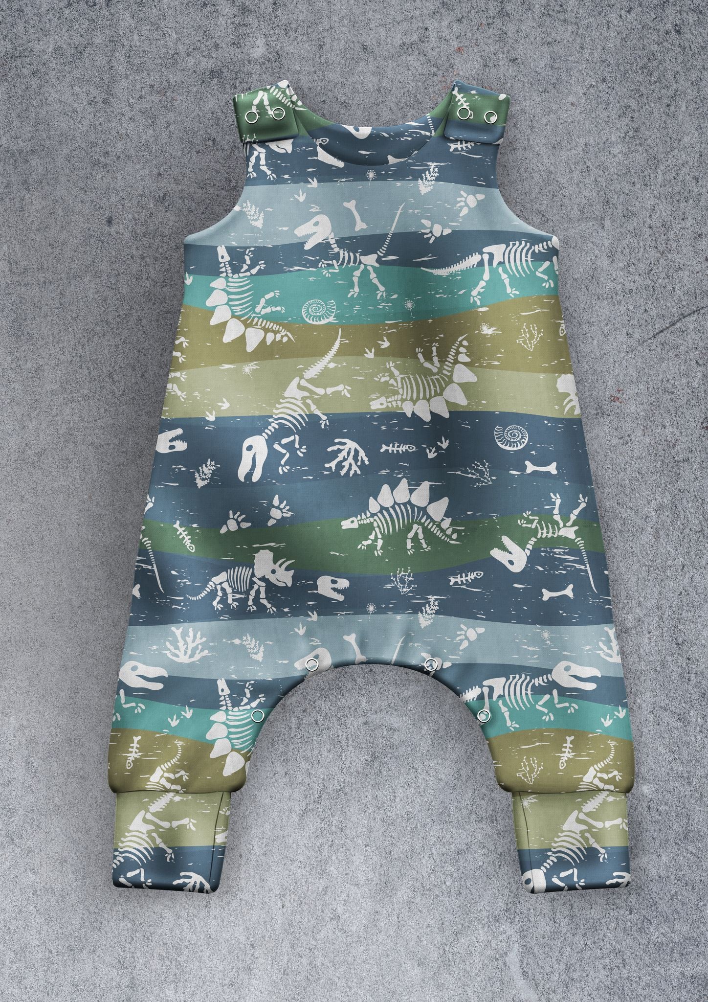 Dinosaur Bones Dungarees