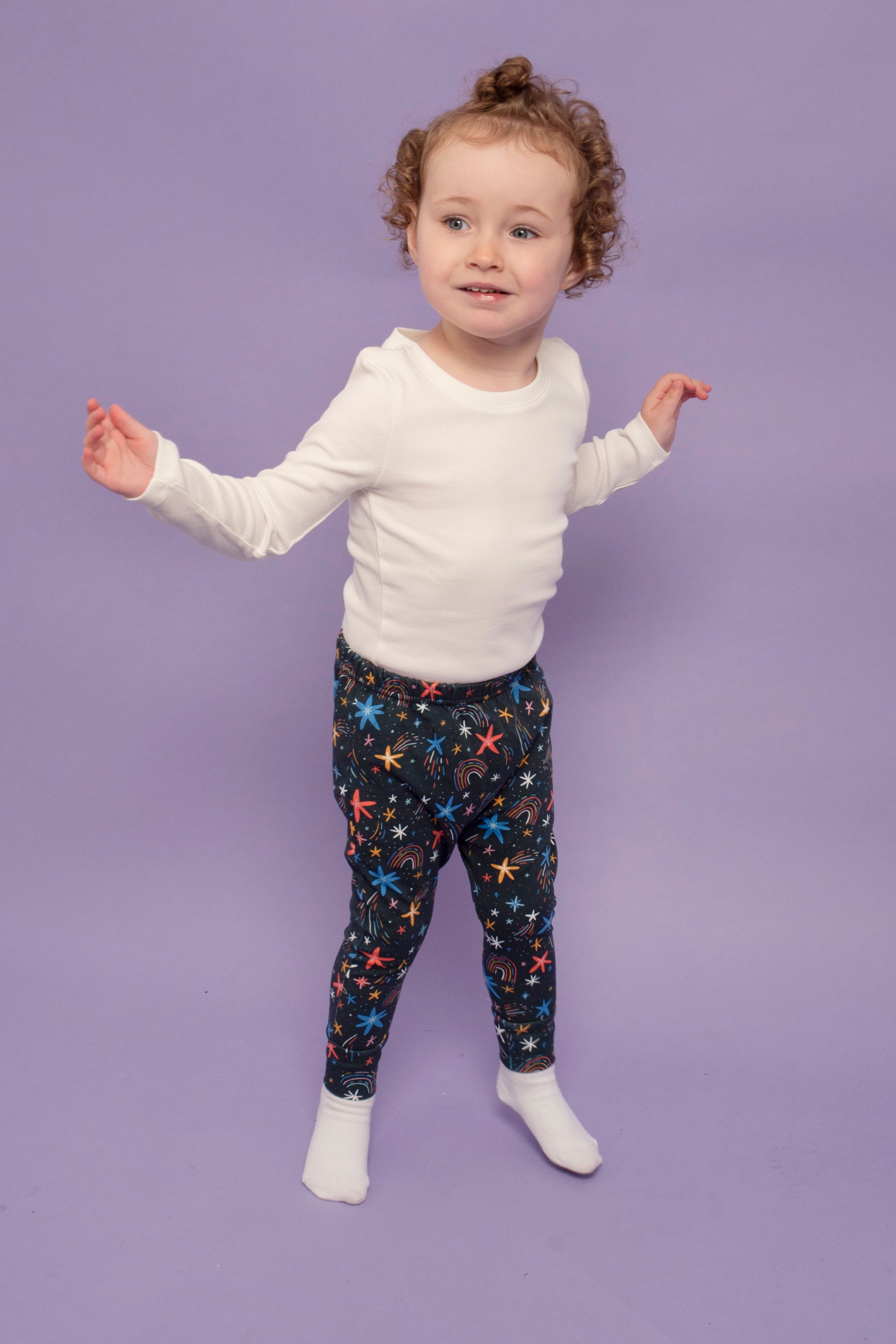 Shooting Stars Children's Cotton Jersey Leggings