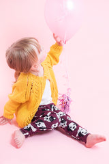 Burgundy Dogs Children's Cotton Jersey Leggings