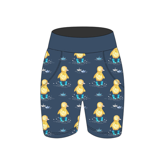 Ducklings in Wellies Women's Active Shorts