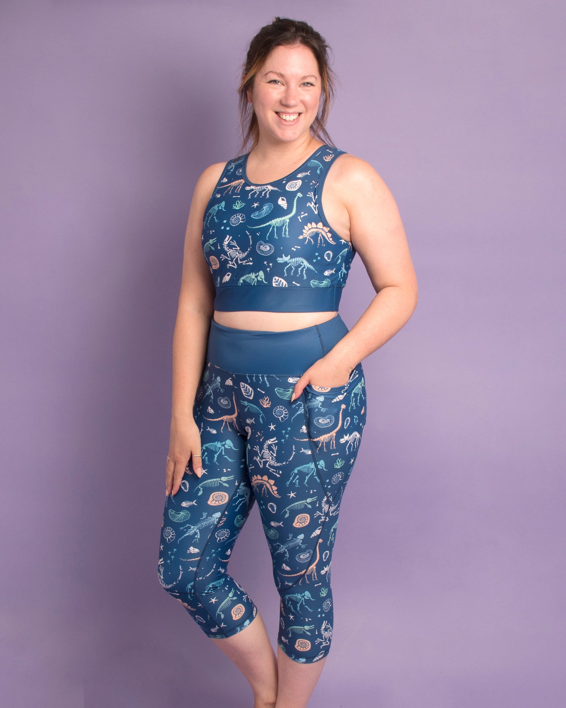 Jurassic/Fossil Women's Activewear Leggings – Rainbows & Sprinkles