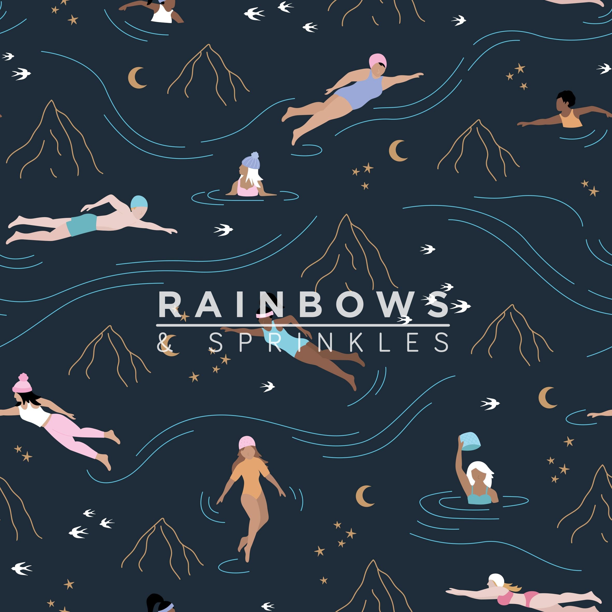 Midnight Wild Swimming Sports Bra