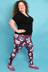 Burgundy Dogs Women's Activewear Leggings