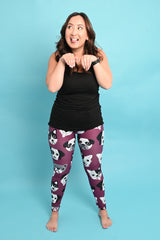 Burgundy Dogs Women's Activewear Leggings