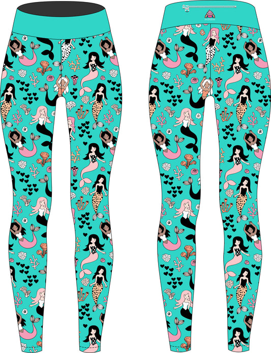 Teal Highland Cow Women's Activewear Leggings - Petite 24 inside leg –  Rainbows & Sprinkles