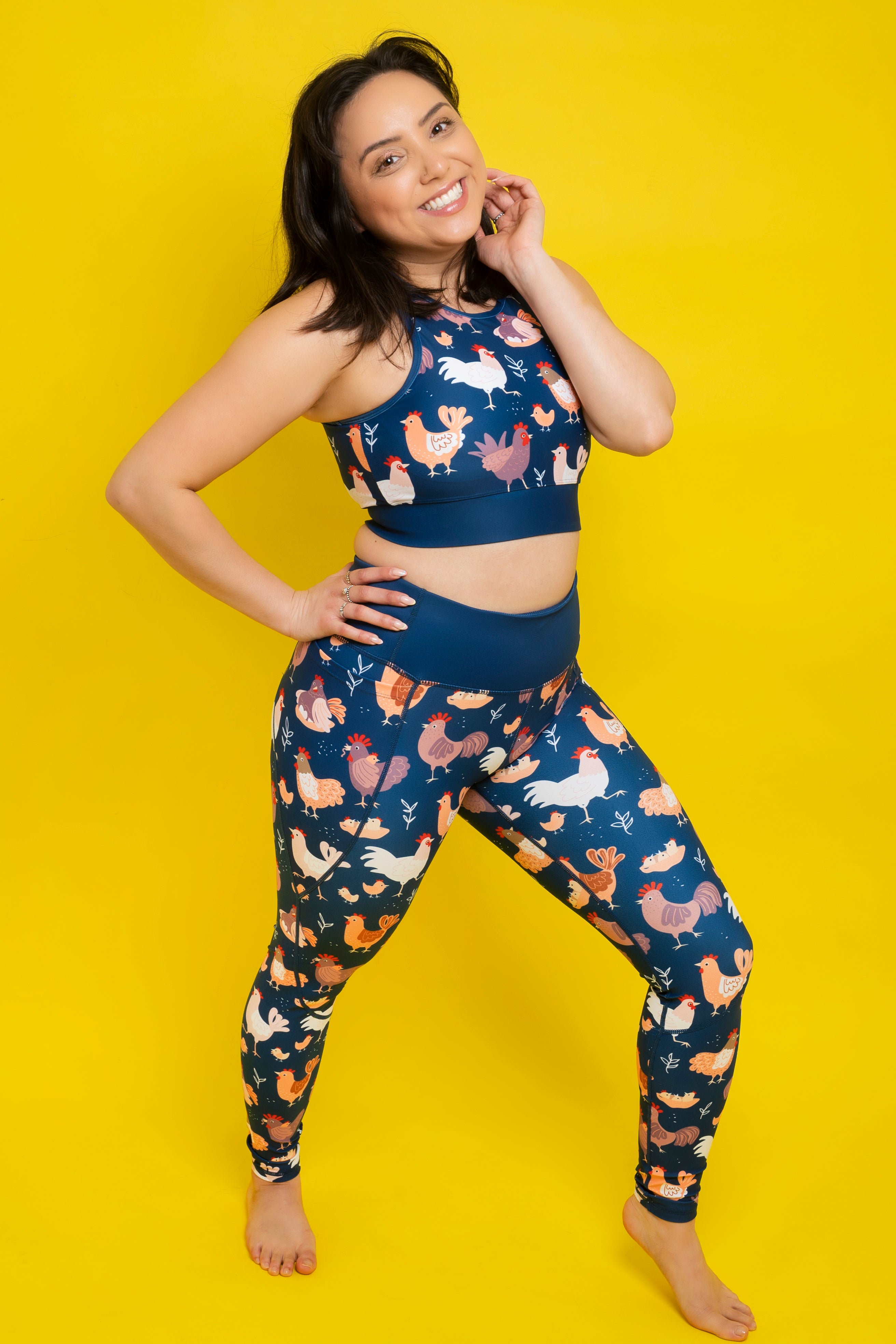 Navy Chicken Sports Bra