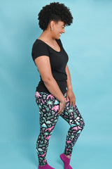 Pink Dino Women's Activewear Leggings