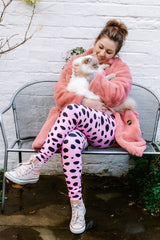 Pink Monochrome Women's Activewear Leggings