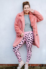 Pink Monochrome Women's Activewear Leggings