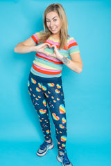 Rainbow Hearts Women's Activewear Leggings