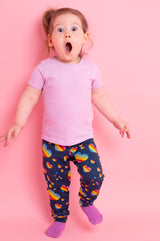 Rainbow Hearts Children's Cotton Jersey Leggings