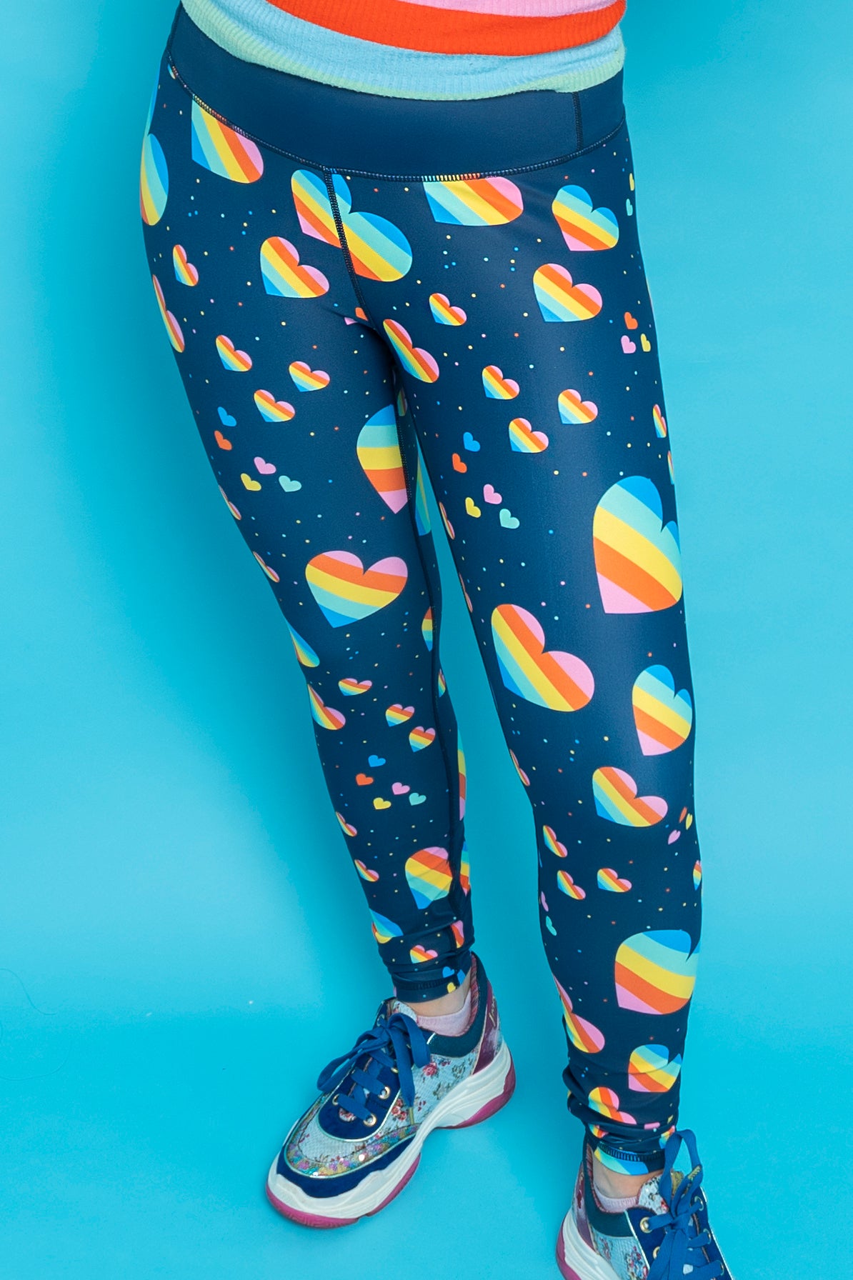 Rainbow Hearts Women's Activewear Leggings