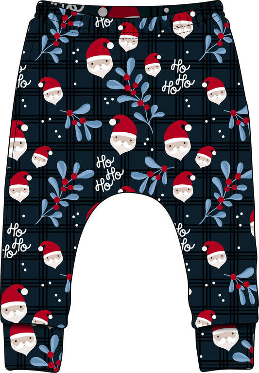 Santa Hat & Mistletoe Children's Cotton Jersey Leggings