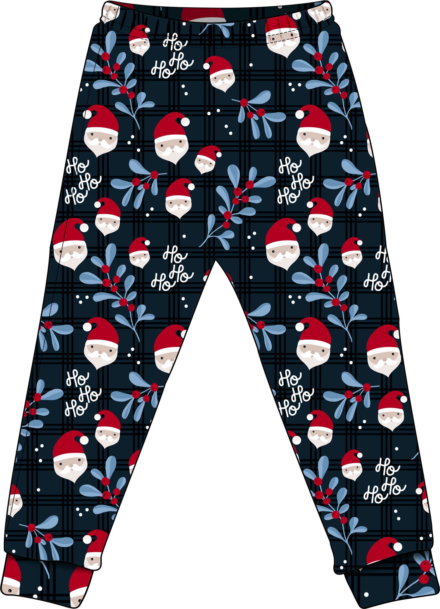 Santa Hat & Mistletoe Children's Cotton Jersey Leggings